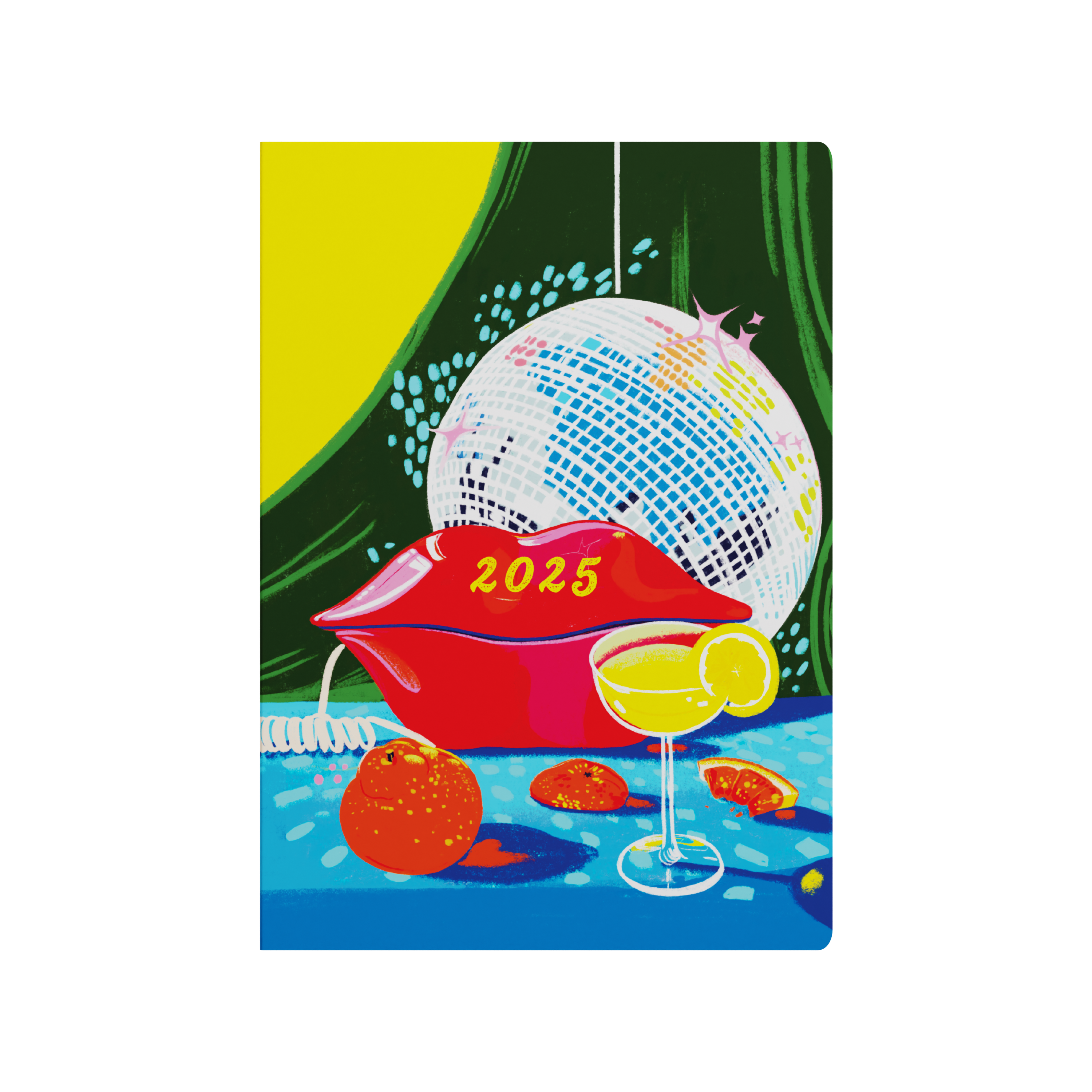 Collins Party On 2025 Diary Planner - Week to View, Size A5 - Recycled - Red