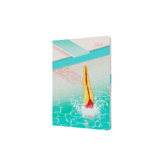 Submerge Calendar Year 2026 Diary/Planner, Week to View, A5 Recycled Hard Cover - Green