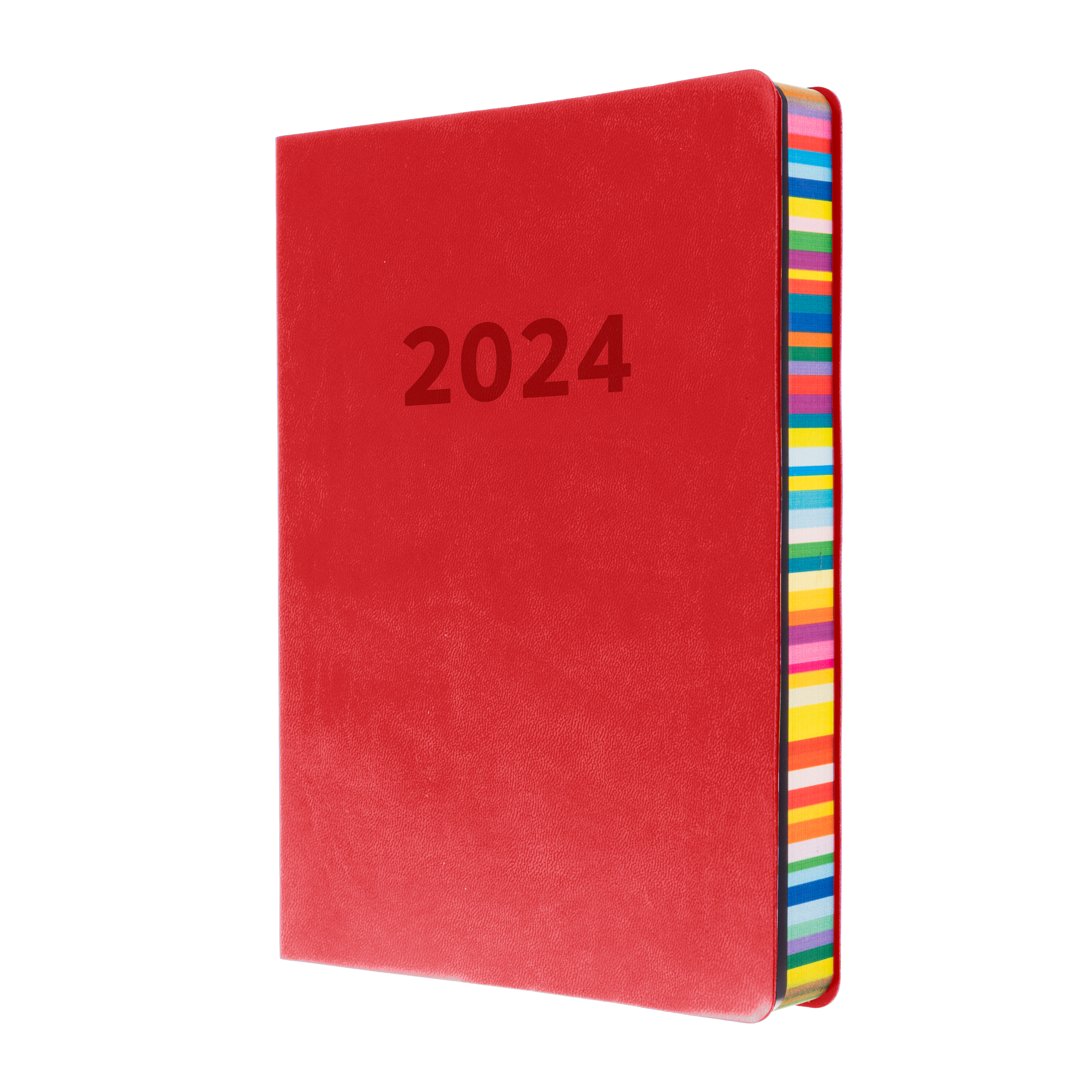 Collins Edge Rainbow 2024 Diary - Day to a Page View, Size A5