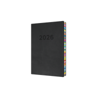 Edge Rainbow Calendar Year 2026 Diary/Planner, Day to Page, A5 Soft Cover