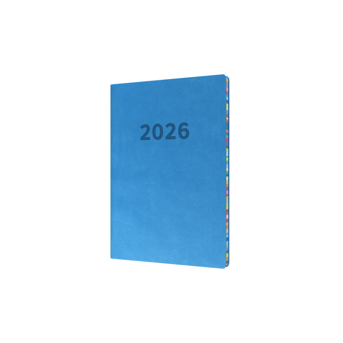 Edge Rainbow Calendar Year 2026 Diary/Planner, Week to a View, A5 Soft Cover