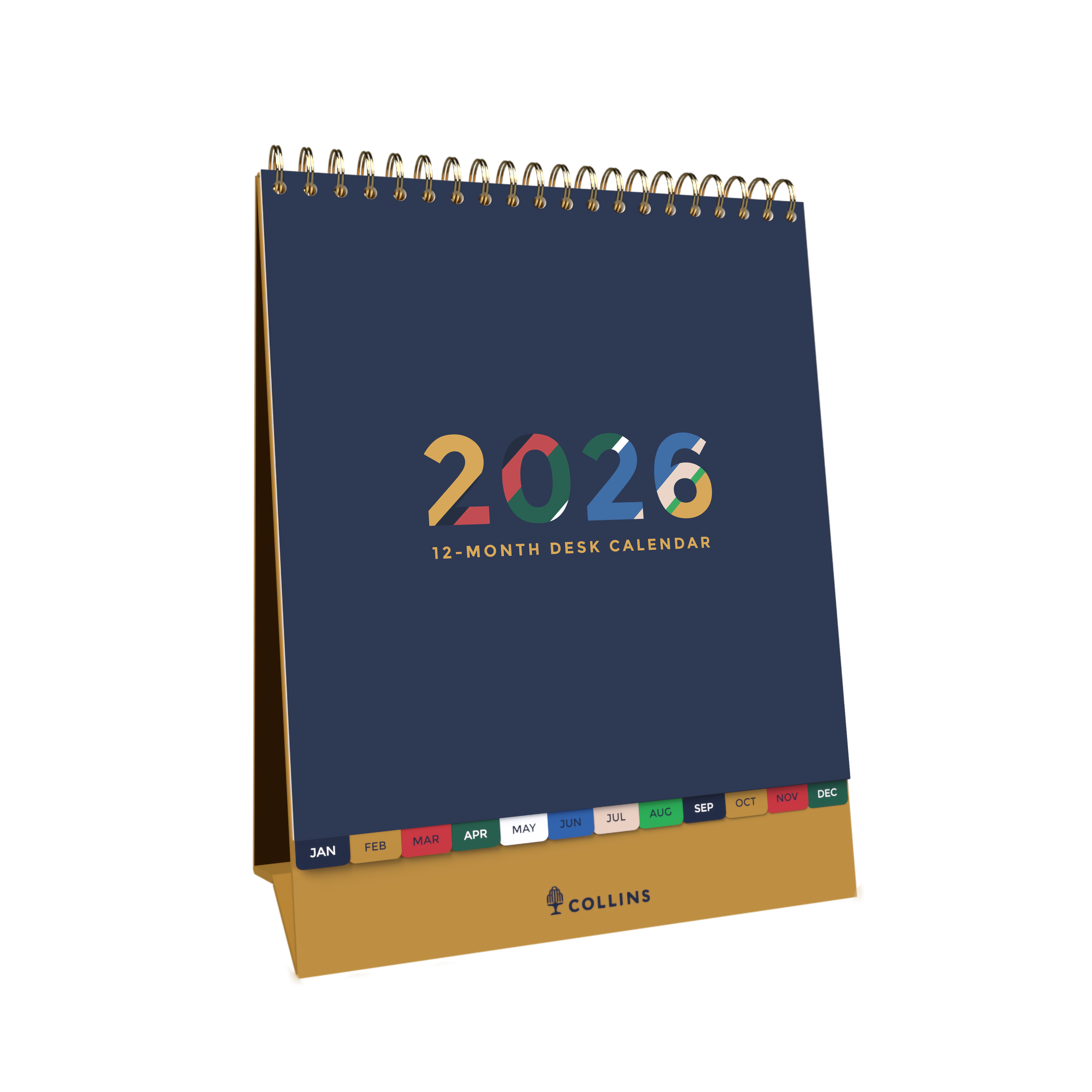 Edge Mira Desktop Calendar Year 2026 Diary/Planner, Month to View, Wiro Bound