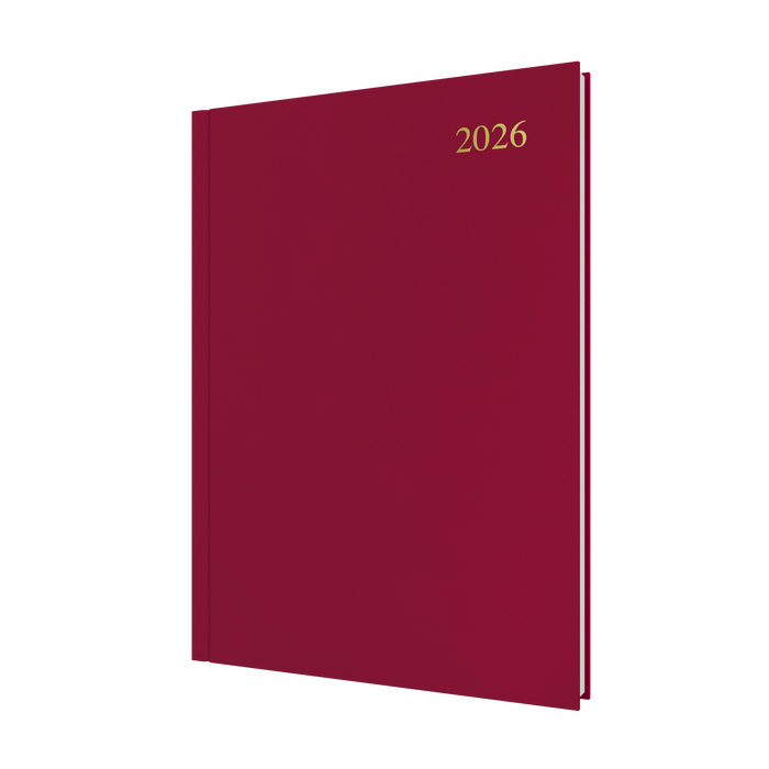 Essential Calendar Year 2026 Diary/Planner, Day to Page, A4 Hard Cover