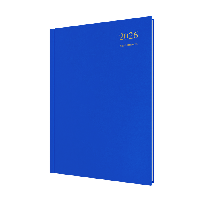 Essential Calendar Year 2026 Diary/Planner, Day to Page with Appointments, A4 Hard Cover