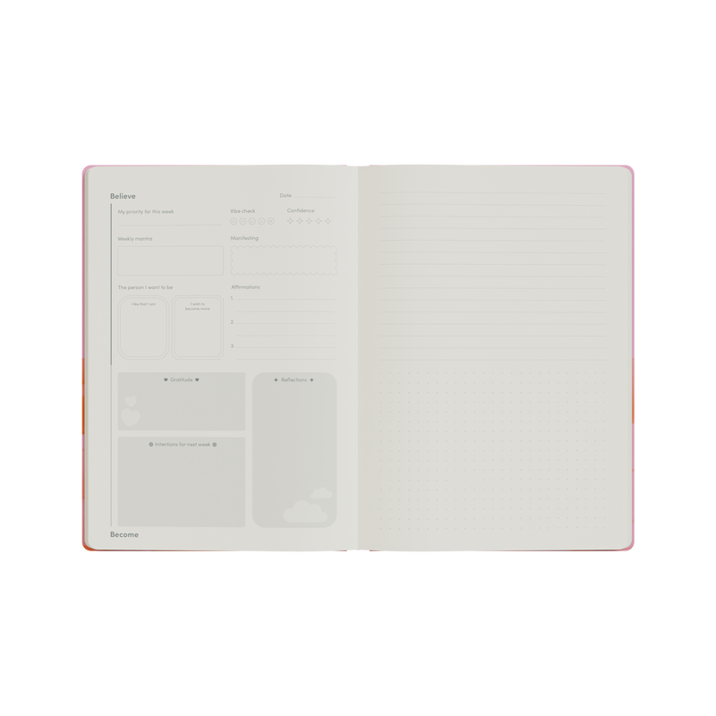 Jumble and Co. - Believe and Become Manifestation Journal, A5 - Pink