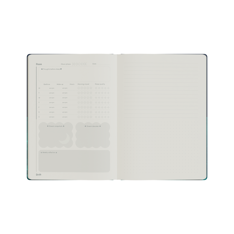 Jumble and Co. - Doze and Drift Sleep Journal, A5 - Black