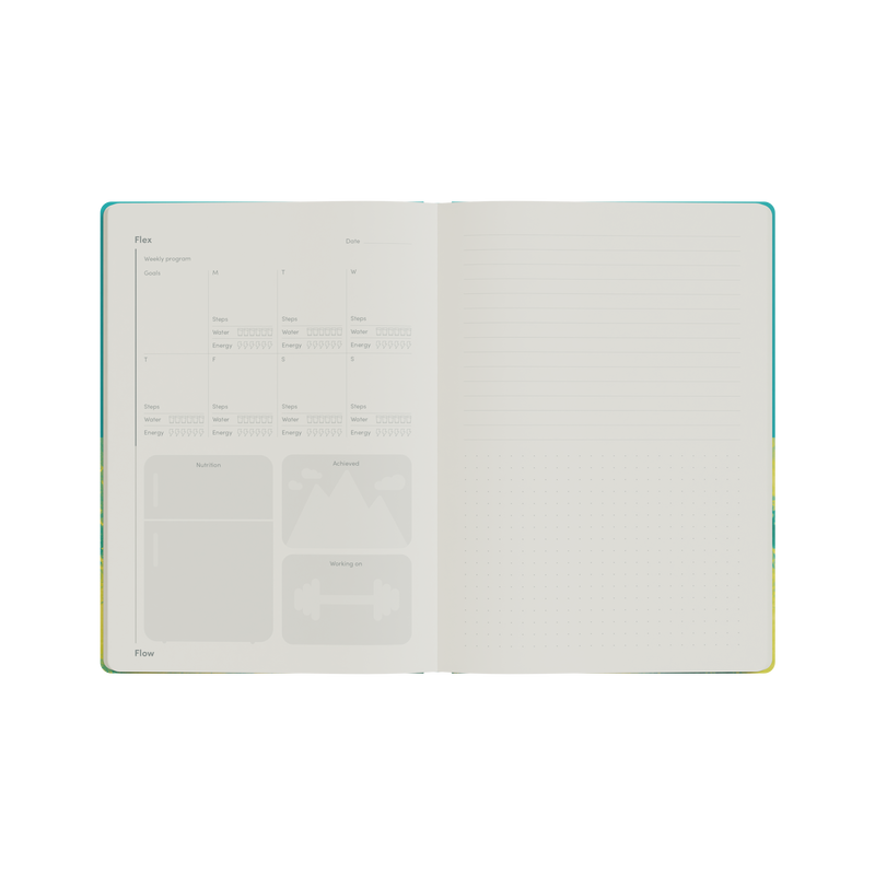 Jumble and Co. - Flex and Flow Fitness Journal, A5 - Teal