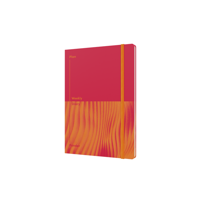 Jumble and Co. - Plan and Ponder Undated, Week to View, A5 - Red