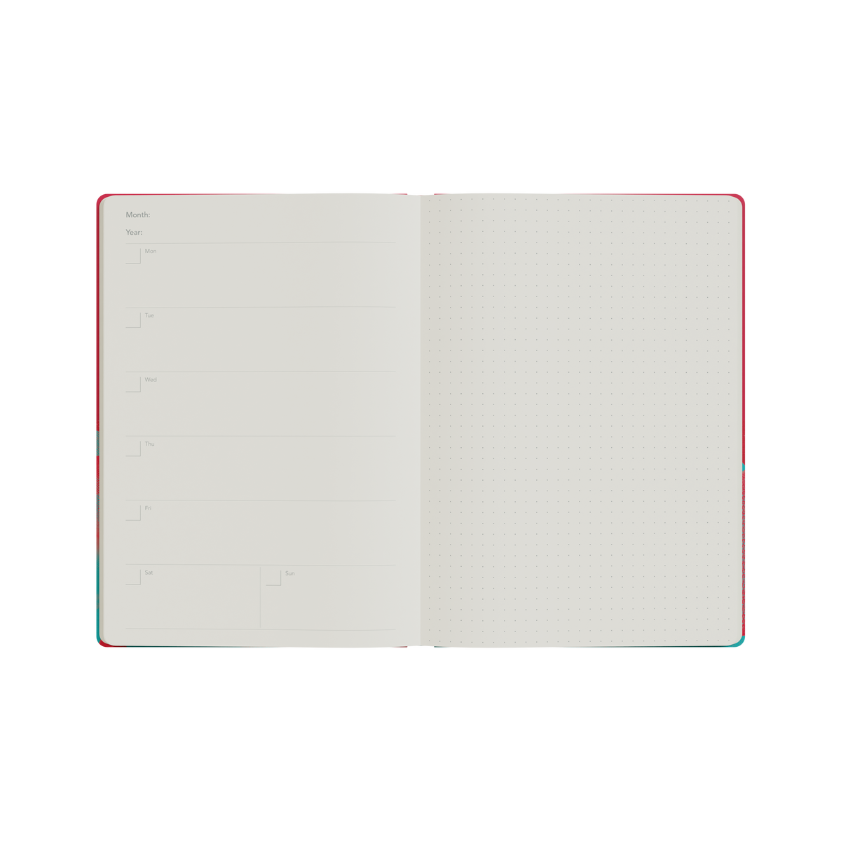 Jumble and Co. - System and Stories Undated, Week to View, A5 - Red