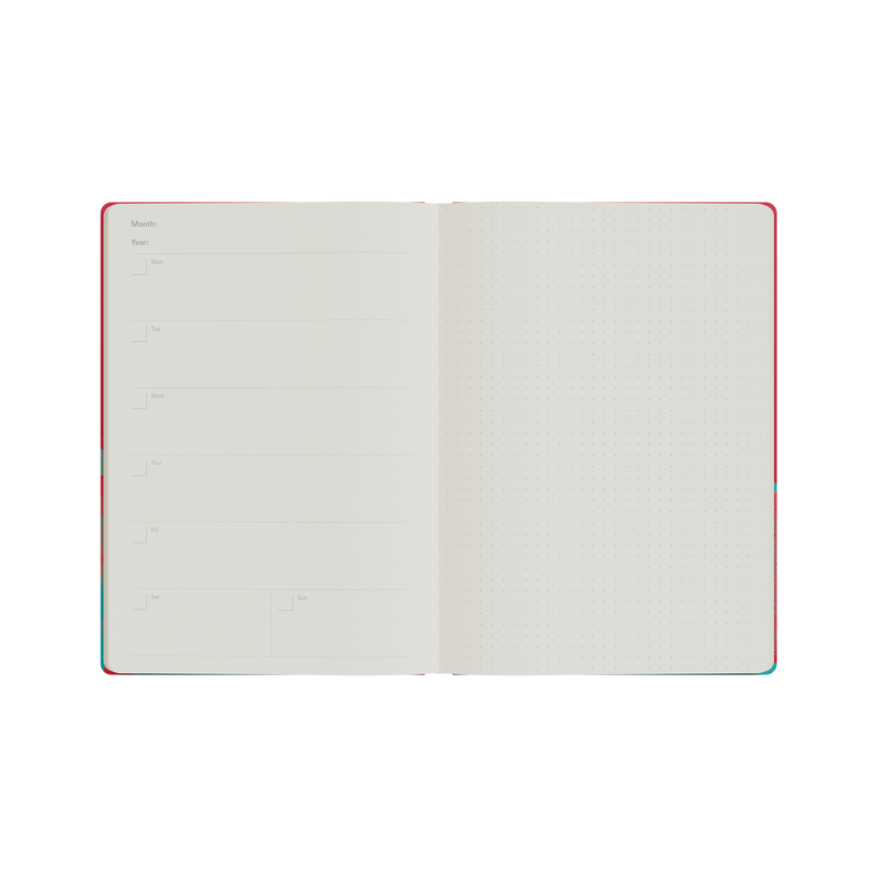 Jumble and Co. - System and Stories Undated, Week to View, A5 - Red