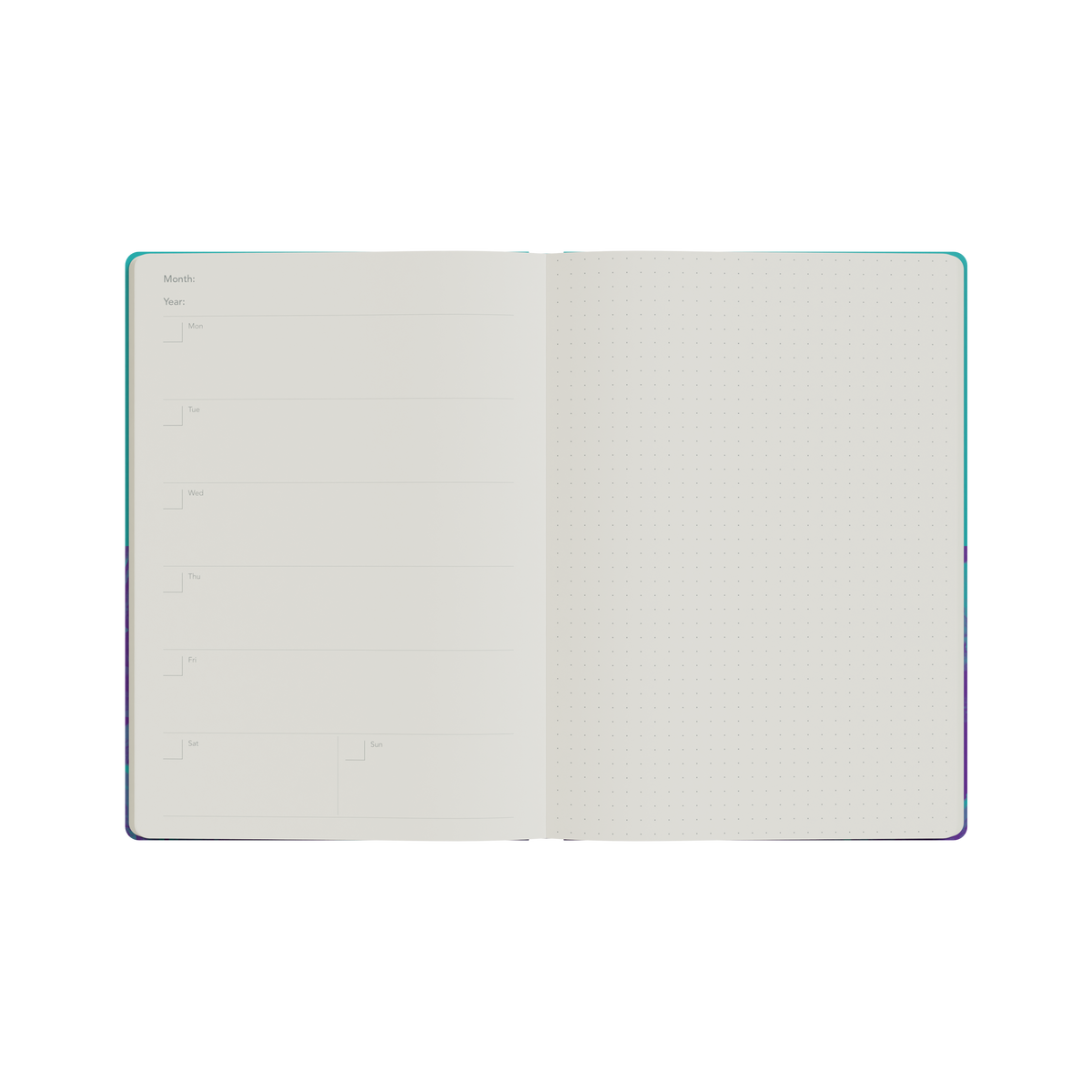 Jumble and Co. - Schedule and Scribbles Undated, Week to View, A5 - Teal