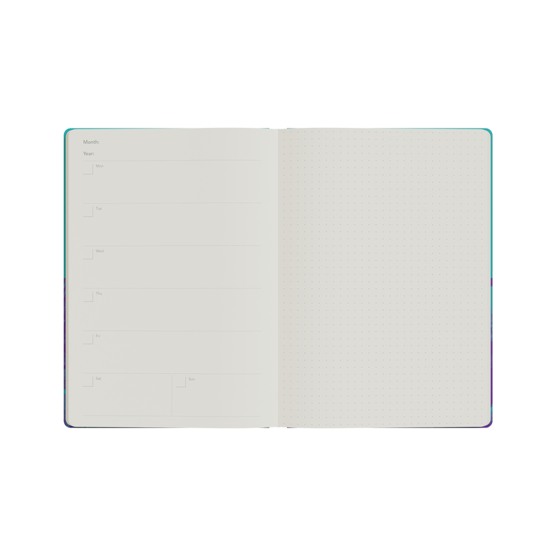 Jumble and Co. - Schedule and Scribbles Undated, Week to View, A5 - Teal