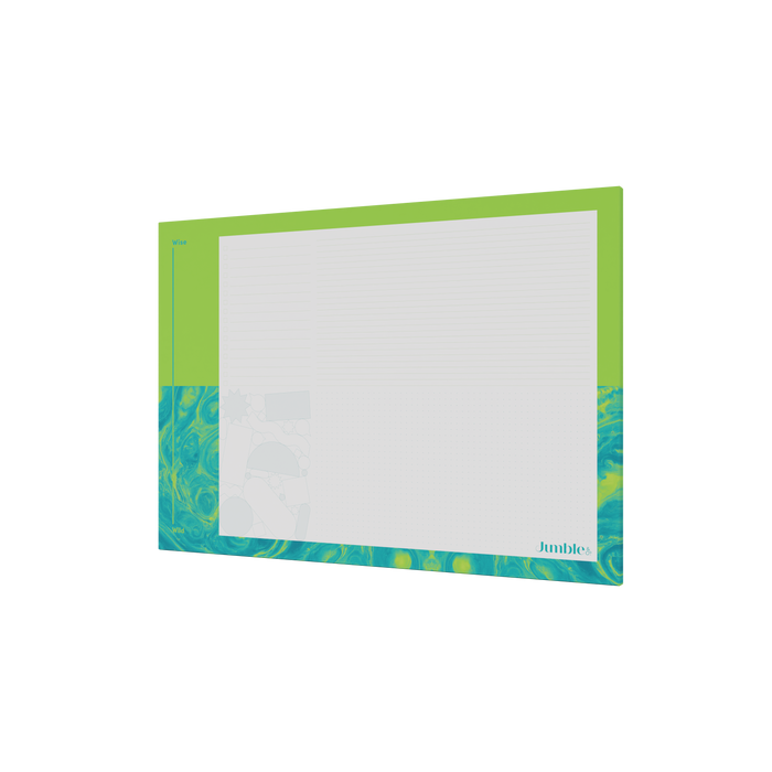 Jumble and Co. - Wise and Wild Jotter Pad, A3 - Green