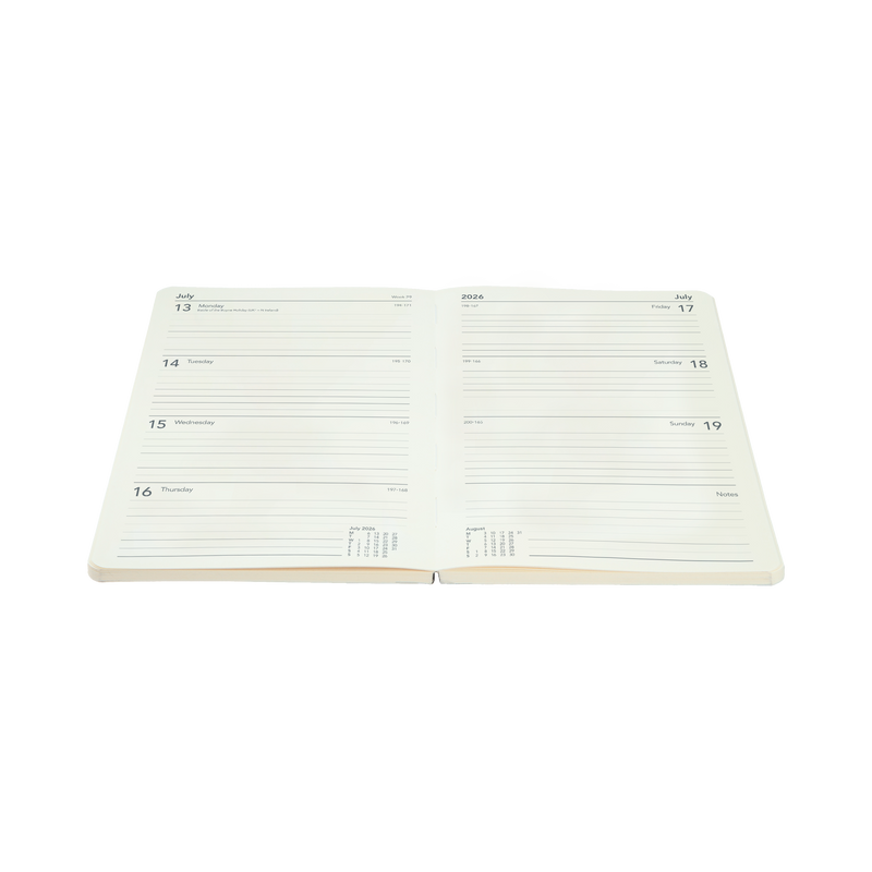 Maru Calendar Year 2026 Diary/Planner, Week to View, A5 Soft Cover