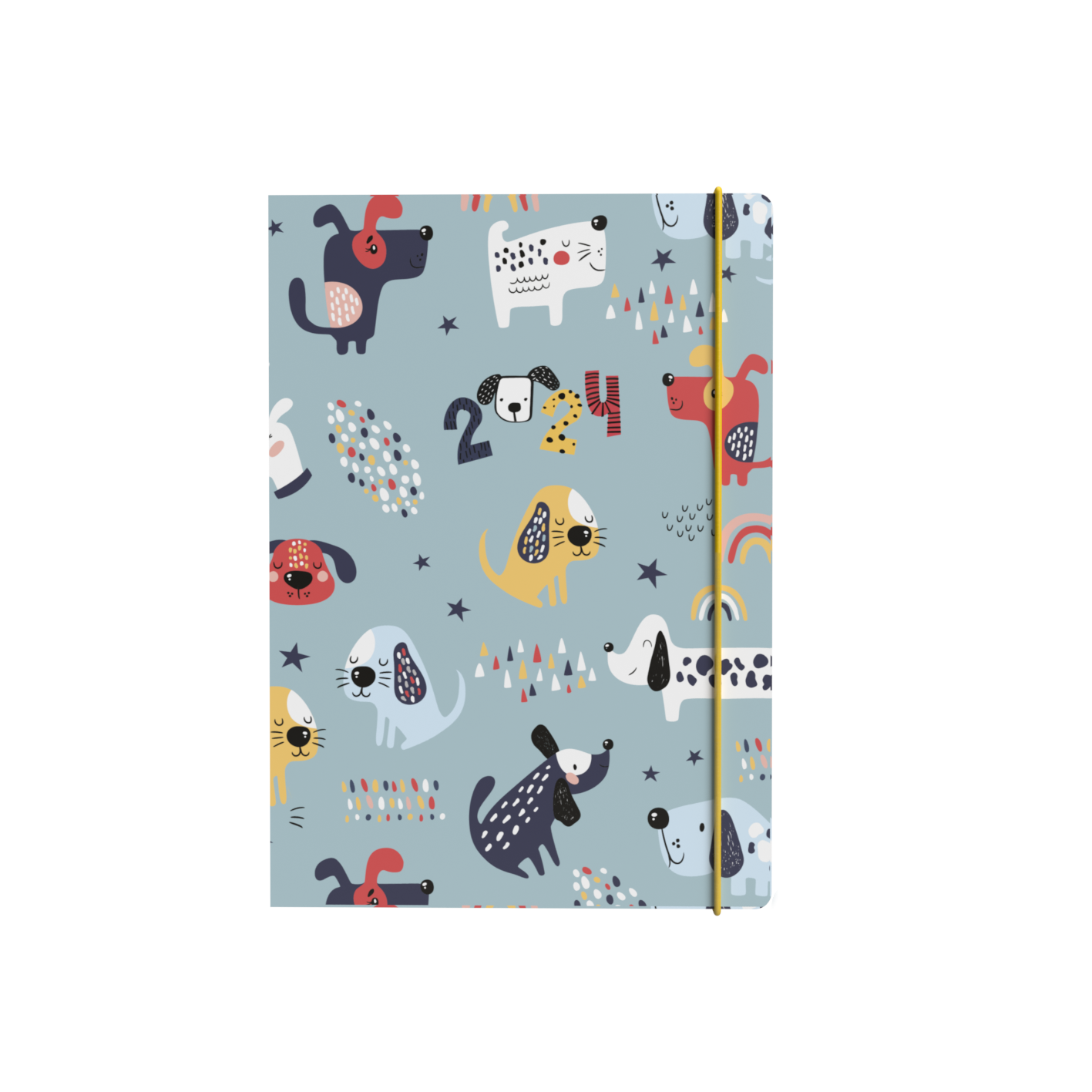 Maru 2024 Diary - Week to View (Dog Design), Size A5 A5 (210 x 148mm)