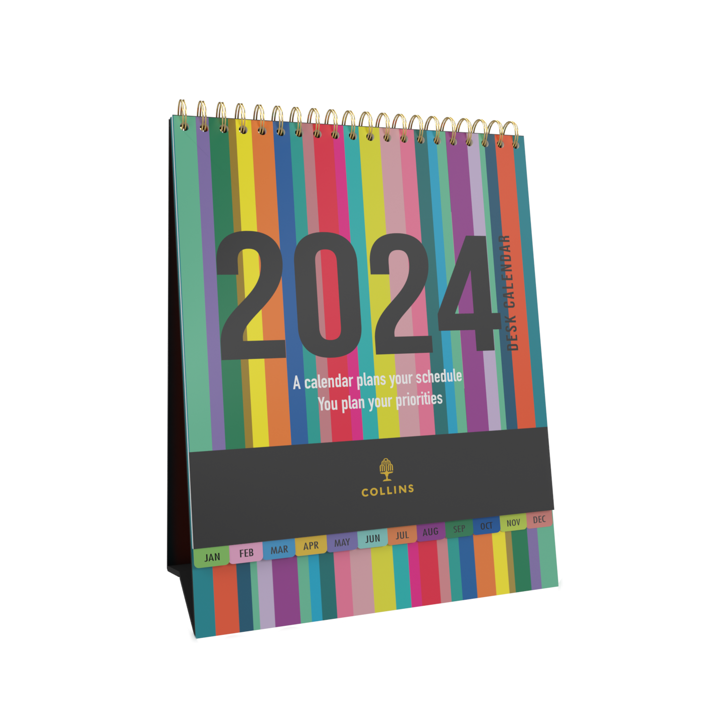 Edge Rainbow Desktop Calendar 2024 - Month to View