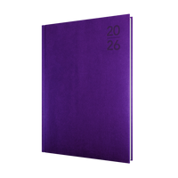 Silhouette Calendar Year 2026 Diary/Planner, Day to Page, A4 Padded Cover