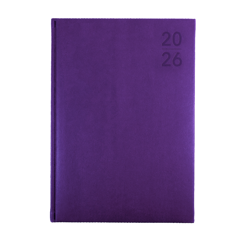 Silhouette Calendar Year 2026 Diary/Planner, Day to Page, A4 Padded Cover