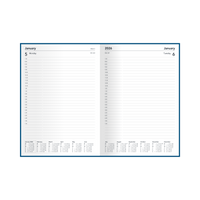 Silhouette Calendar Year 2026 Diary/Planner, Day to Page, A4 Padded Cover