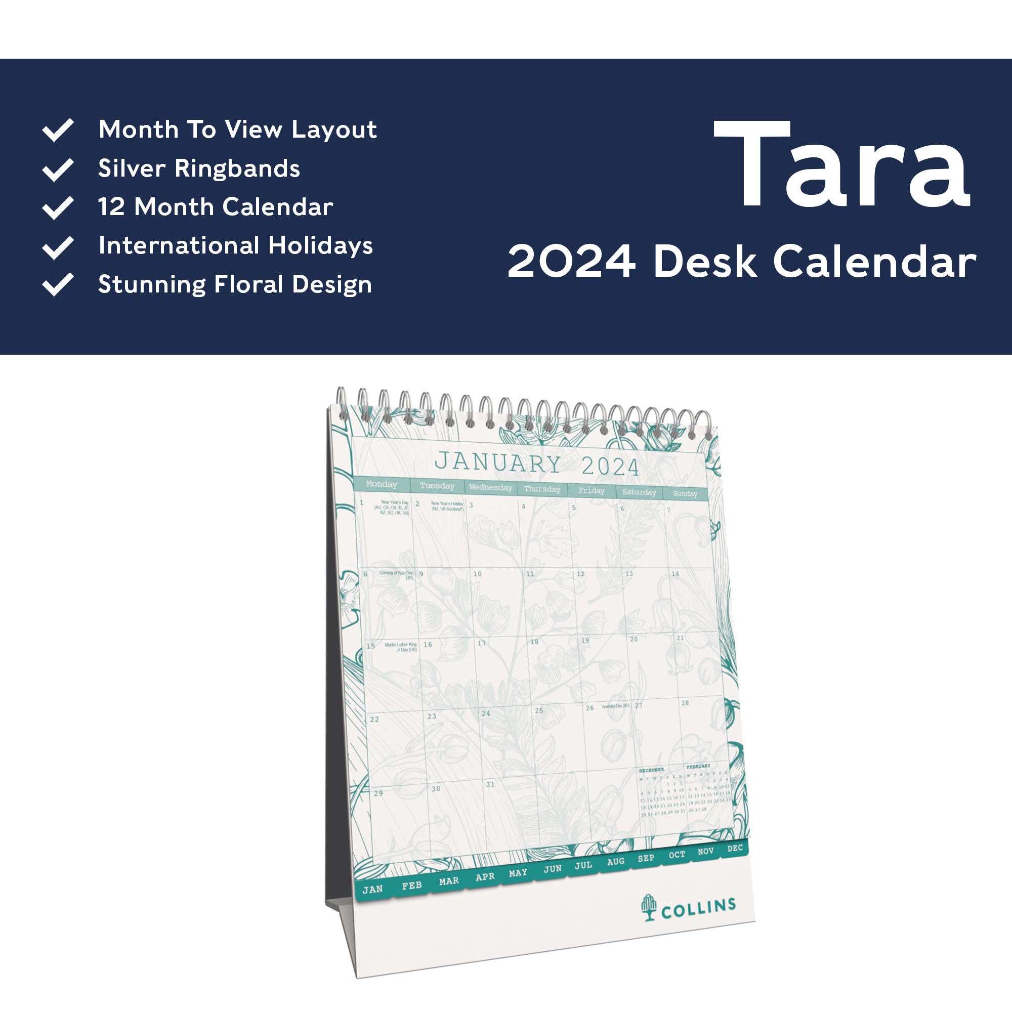 Tara Desktop Calendar 2024 - Month to View