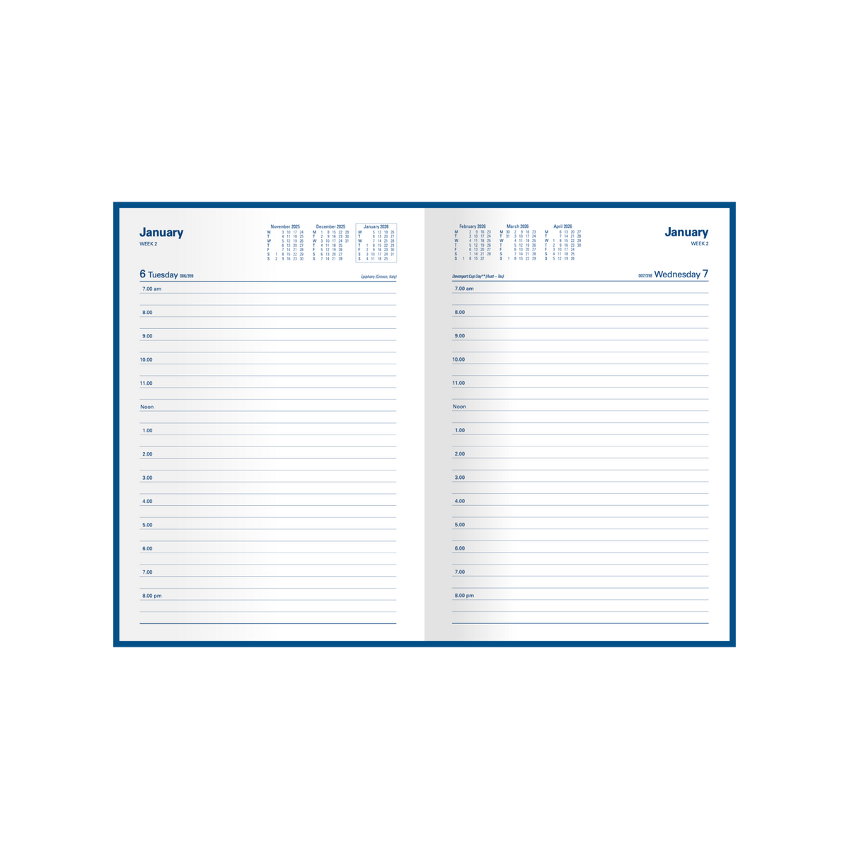 Kingsgrove Calendar Year 2026 Diary/Planner, Day to Page, A5 Hard Cover