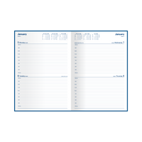 Kingsgrove Calendar Year 2026 Diary/Planner, 2 Days to a Page, A4 Hard Cover