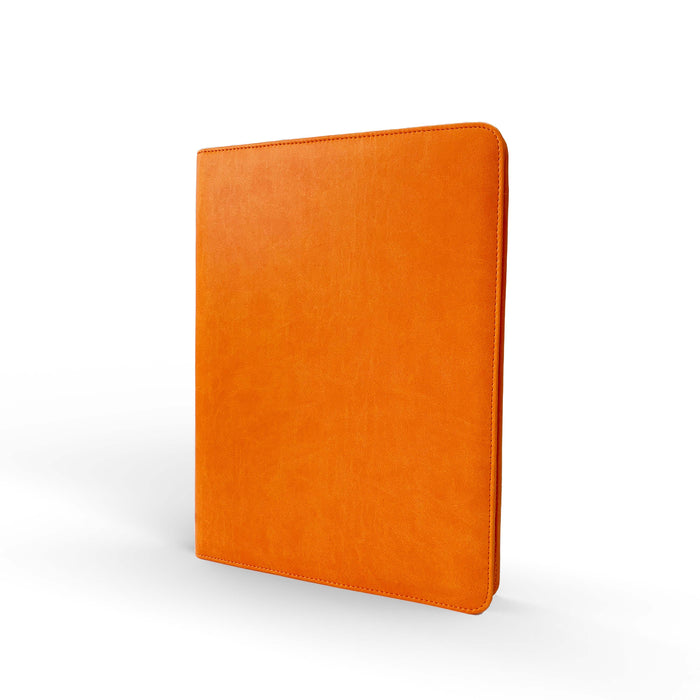 Intentus Organiser A4 PU Leather-Like Folder with Ruled Refill Pad - Burned Out Orange