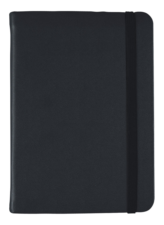 Vauxhall Journal Quarto Black PU + Elastic, White Ruled Default Title