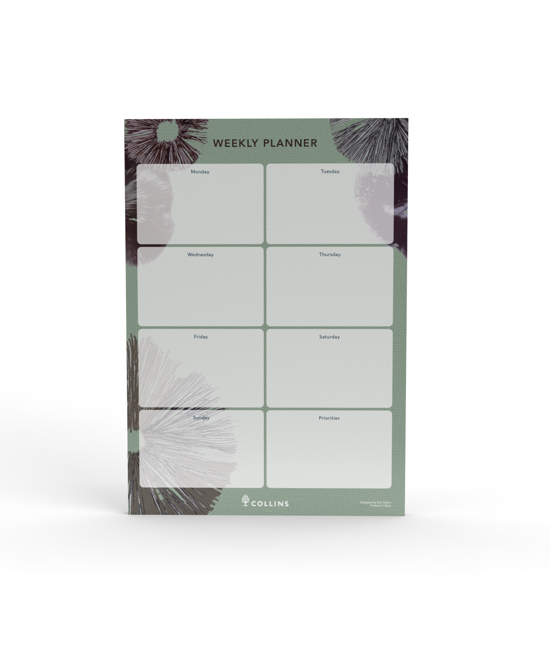 Collins Flourish Desk pad - Weekly