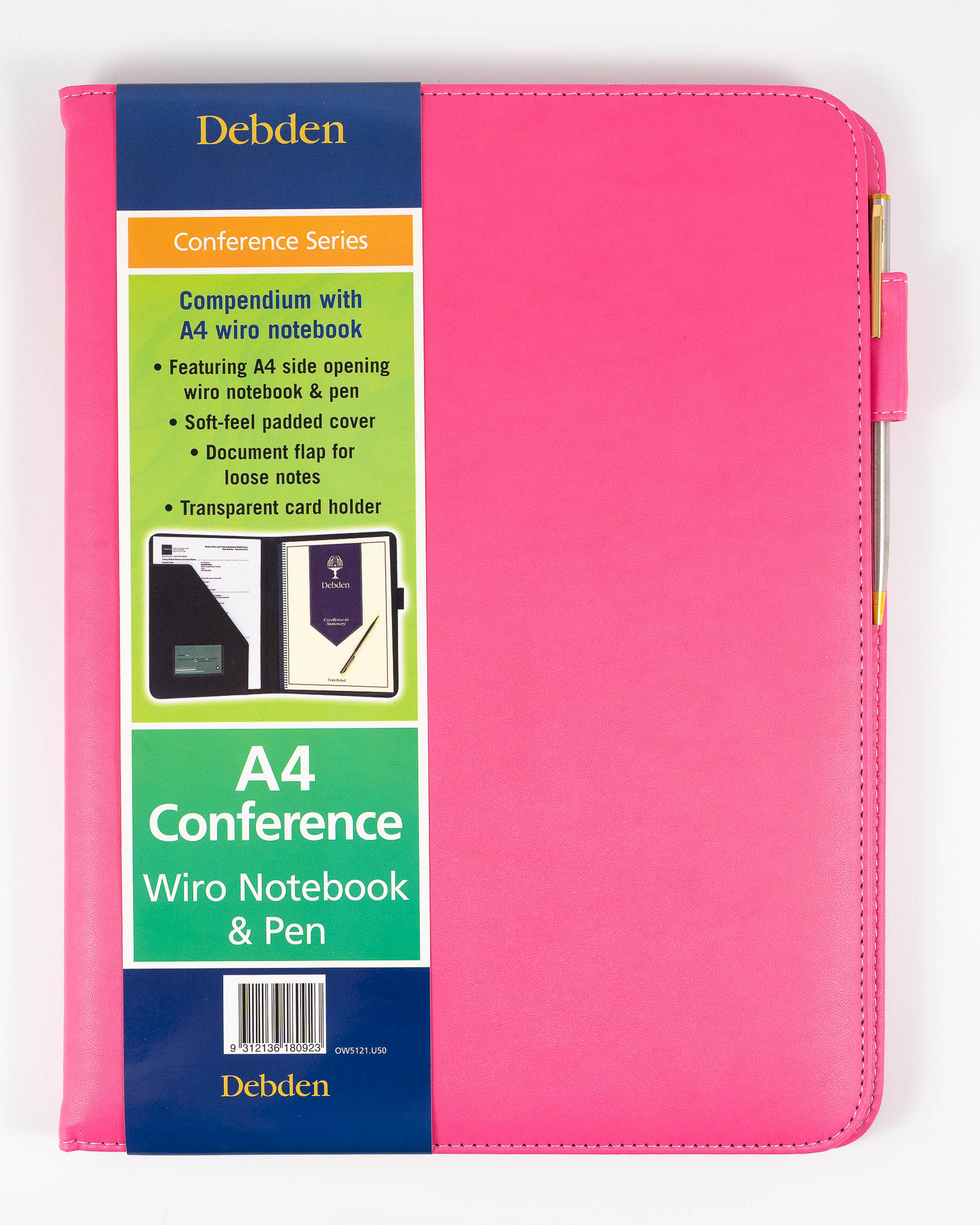 Collins Fashion PU Compendium with wiro notebook, Size A4