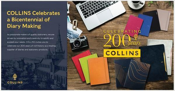 Collins celebrates a bicentennial of diary making with its 200th Anniversary this year! - Collins Debden