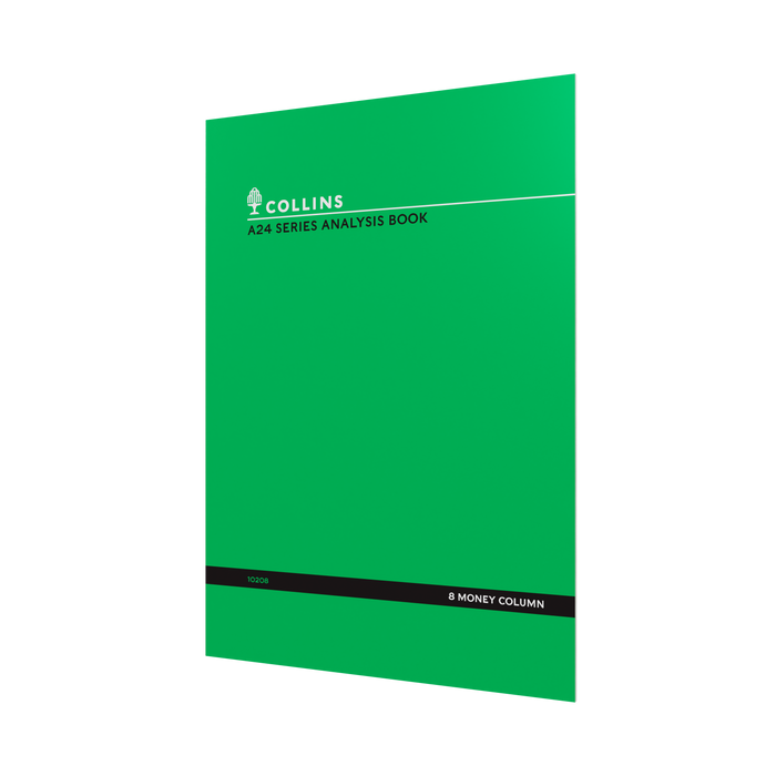 24PP A4 8 Money Column Analysis Book – Staple Bound – Collins A24 Series “Account & Analysis” Range
