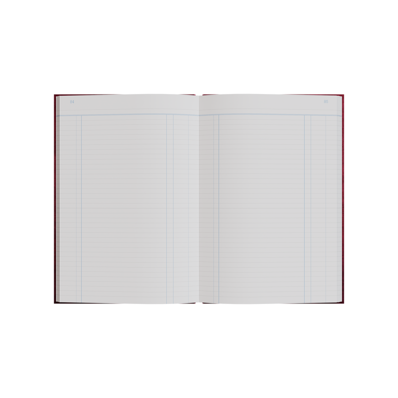 84PP A4 Day Book – Hardcover in Red – Collins 3880 Series “Account & Analysis” Range