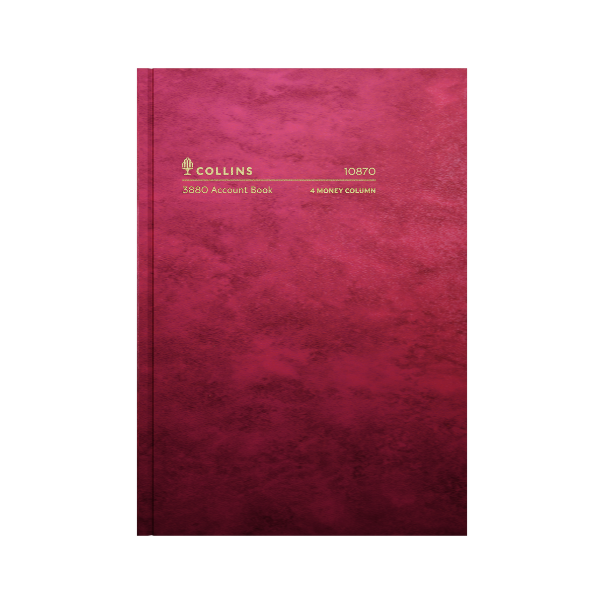 84PP A4 4 Money Column Account Book – Hardcover in Red – Collins 3880 Series “Account & Analysis” Range