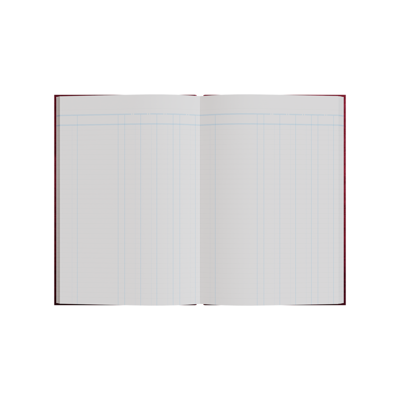 84PP A4 4 Money Column Account Book – Hardcover in Red – Collins 3880 Series “Account & Analysis” Range