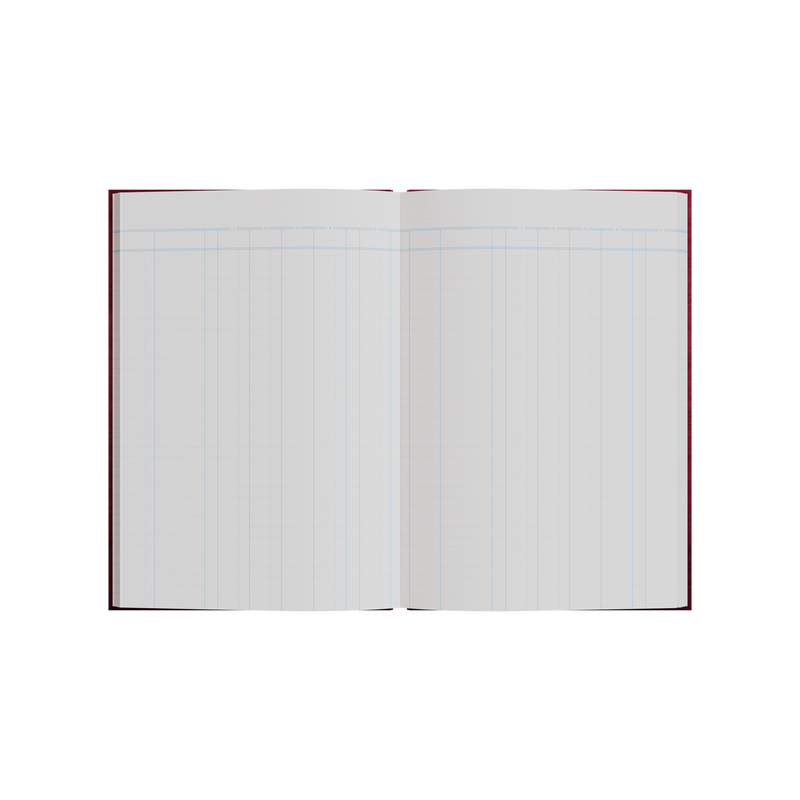 84PP A4 5 Money Column Account Book – Hardcover in Red – Collins 3880 Series “Account & Analysis” Range