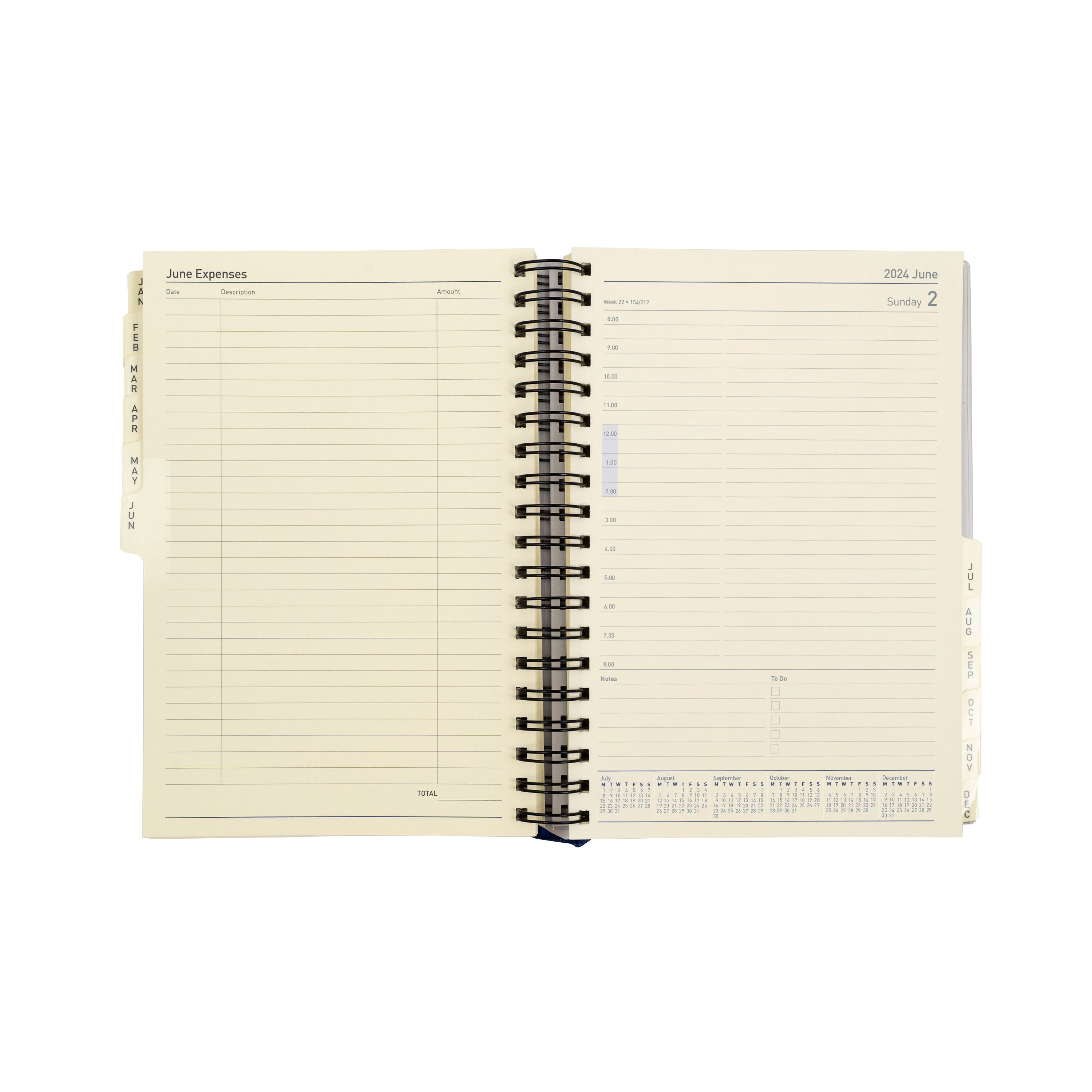 Elite Desk Diary Refill 2024 - Day to Page, Size Executive (19 Rings) Executive (246 x 164mm)