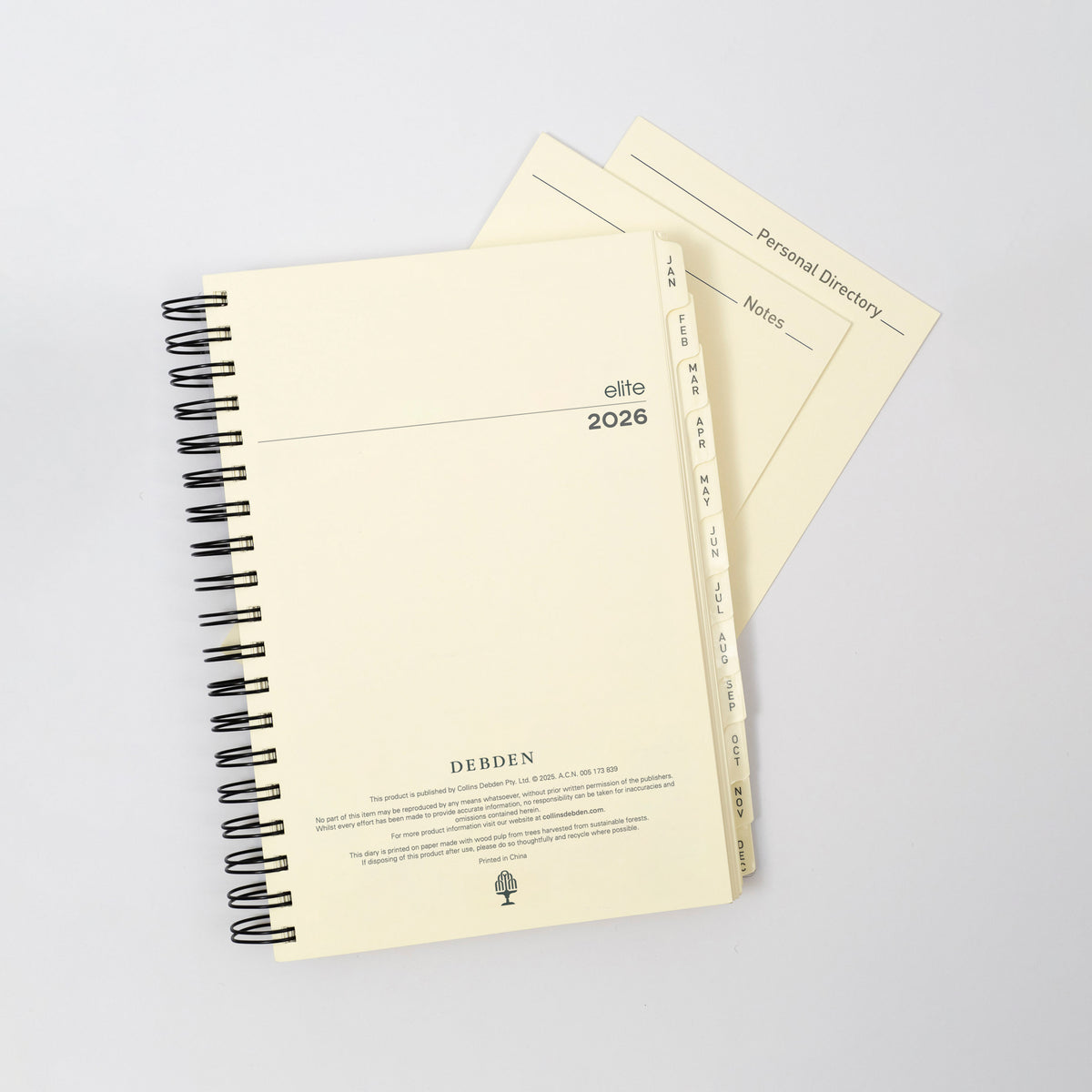 Elite Calendar Year 2026 Diary/Planner, Day to Page, Executive Refill
