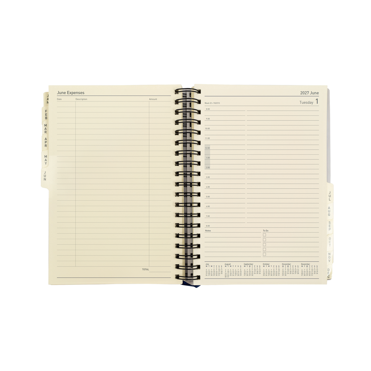 2027 Calendar Year Diary/Planner - 12 Month Executive Day to Page - Refill - Collins Elite Range