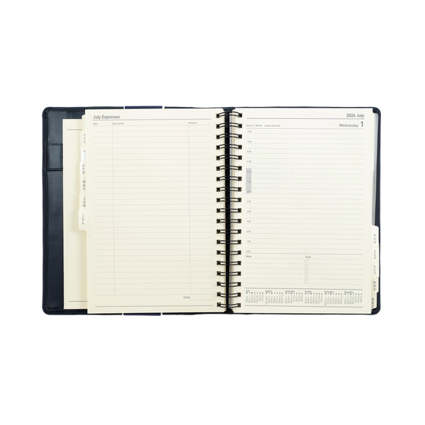 Elite Calendar Year 2026 Diary/Planner, Day to Page, Executive Hard Cover