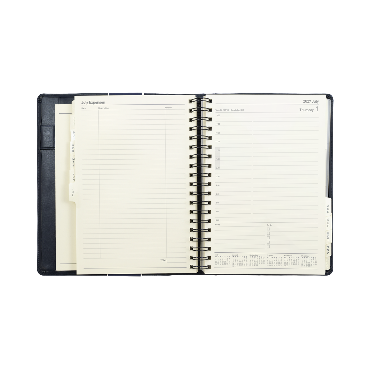2027 Calendar Year Diary/Planner - 12 Month Executive Day to Page - Hard Cover - Collins Elite Range