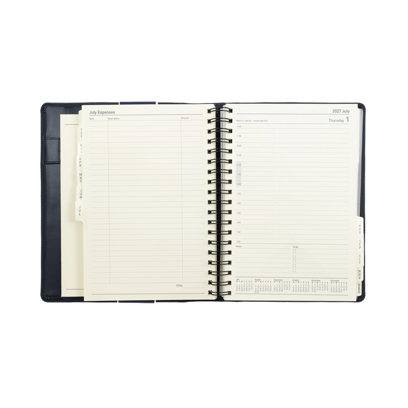 2027 Calendar Year Diary/Planner - 12 Month Executive Day to Page - Hard Cover - Collins Elite Range