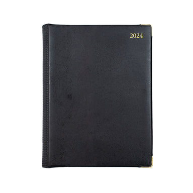 Debden Elite PVC 2024 Diary - Day to a Page View (Executive Size, 8am - 8pm, hourly)