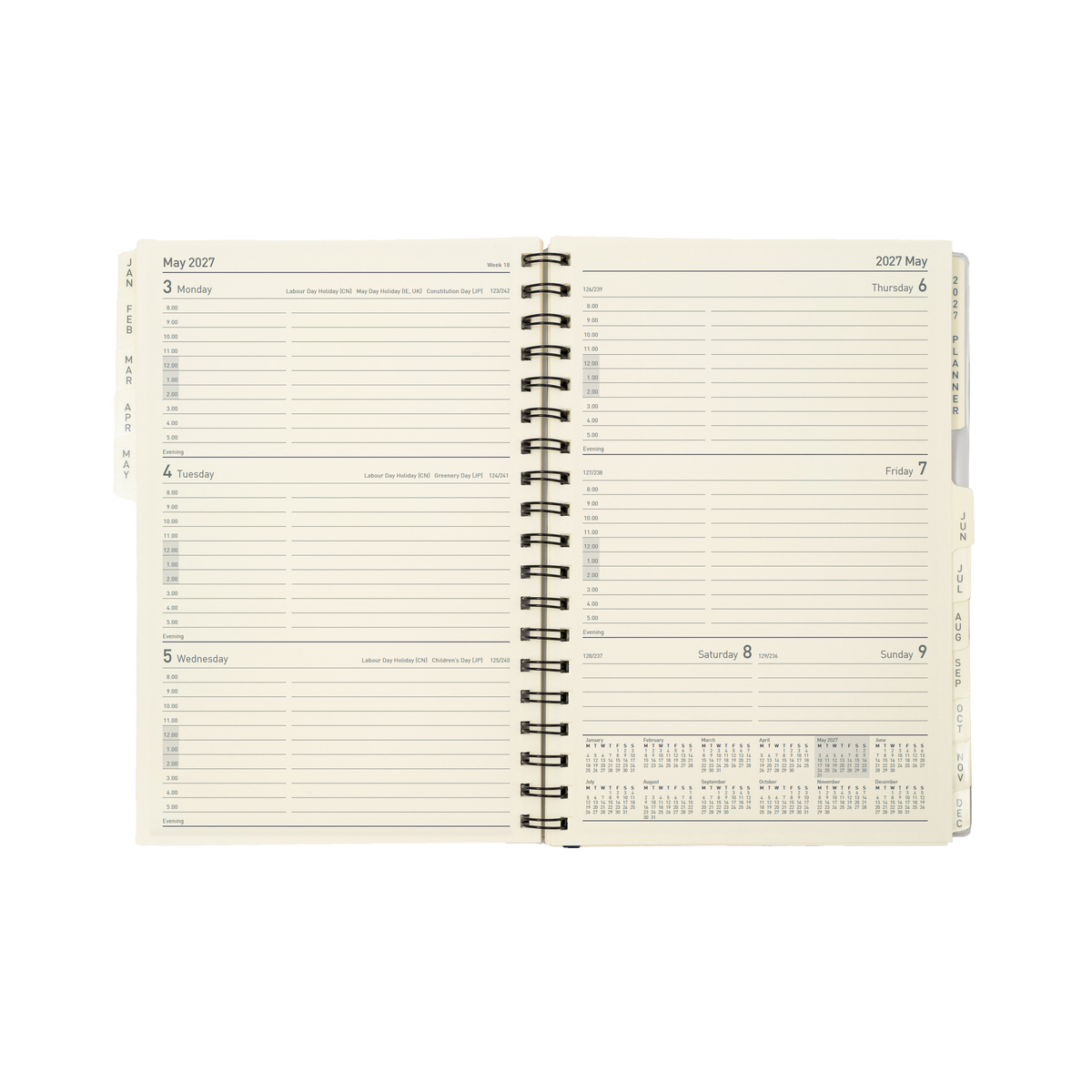2027 Calendar Year Diary/Planner - 12 Month Executive Week to View - Refill - Collins Elite Range