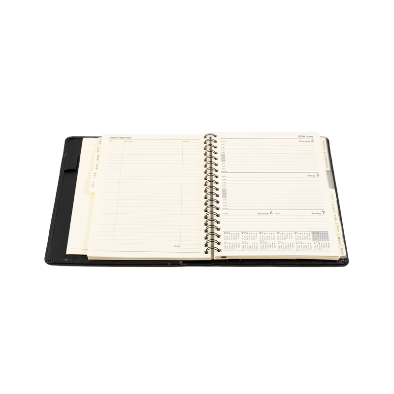 Elite Calendar Year 2026 Diary/Planner, Week to View, Executive Hard Cover