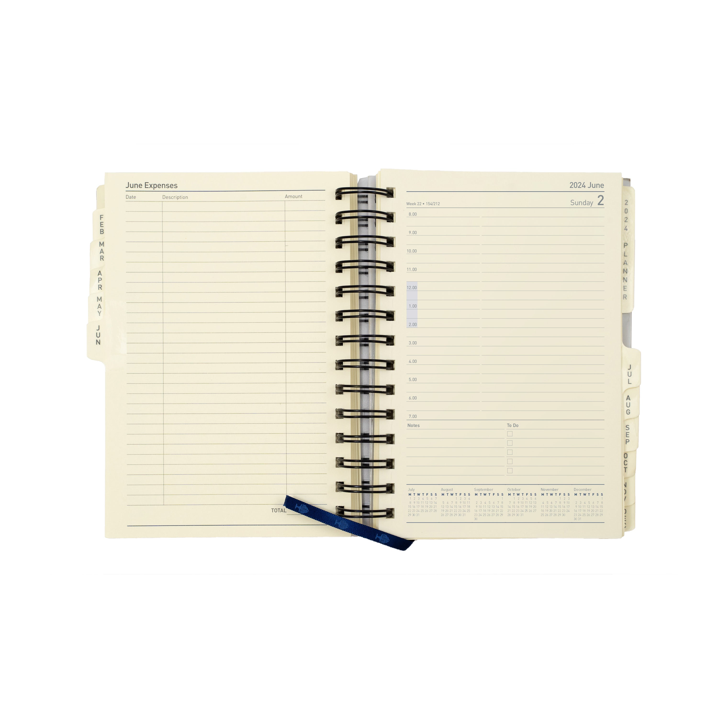 Elite Desk Diary Refill 2024 - Day to Page, Size Compact (14 Rings) Compact (190 x 127mm)