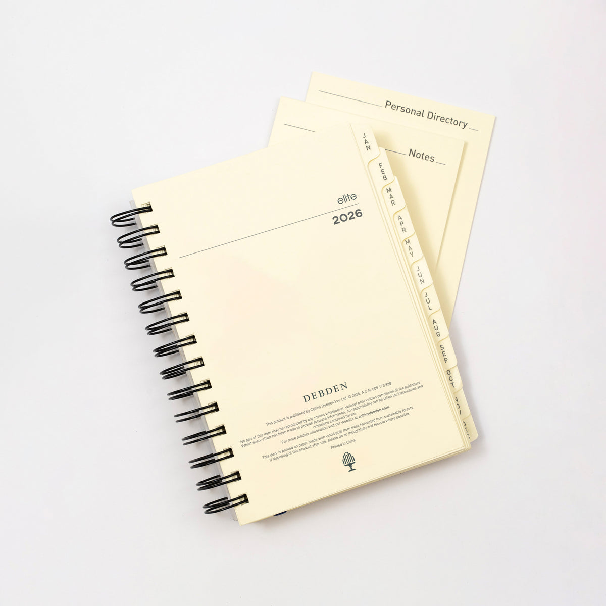 Elite Calendar Year 2026 Diary/Planner, Day to Page, Compact Refill