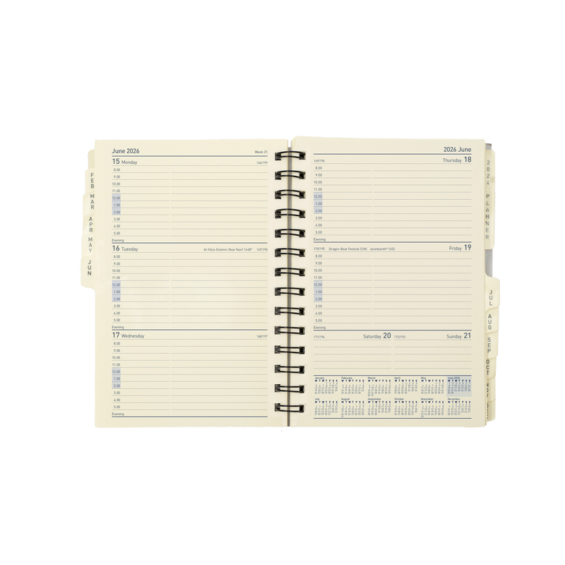 Elite Calendar Year 2026 Diary/Planner, Week to View, Compact Refill