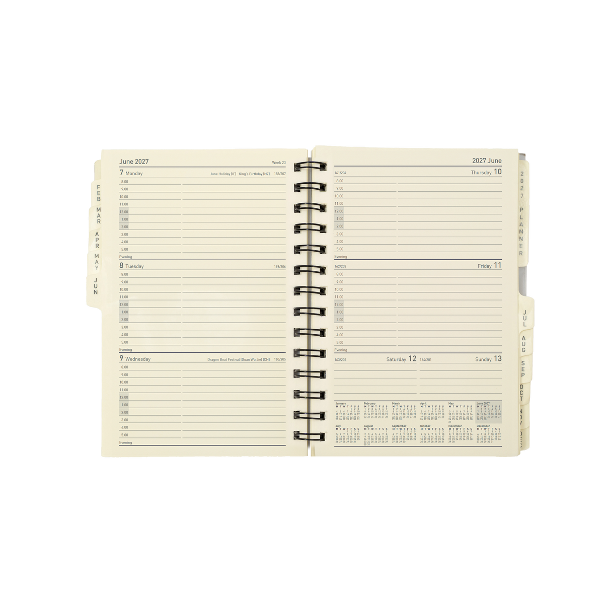 2027 Calendar Year Diary/Planner - 12 Month Compact Week to View - Refill - Collins Elite Range
