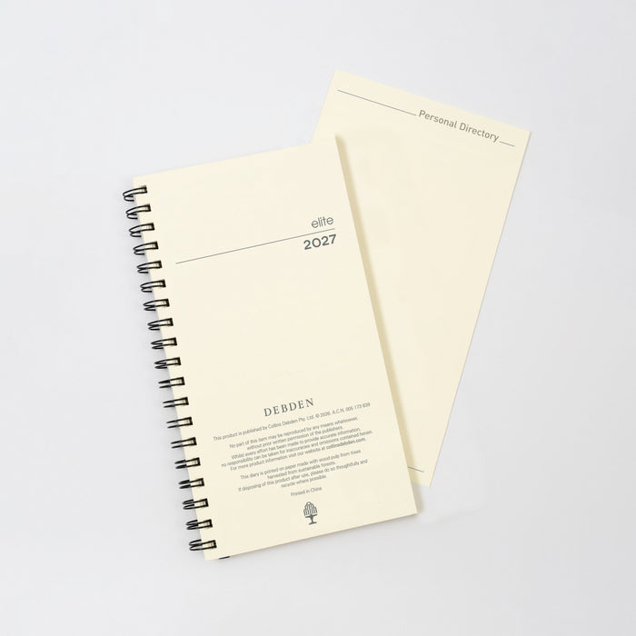 2027 Calendar Year Diary/Planner - 12 Month Pocket Week to View - Refill - Collins Elite Range